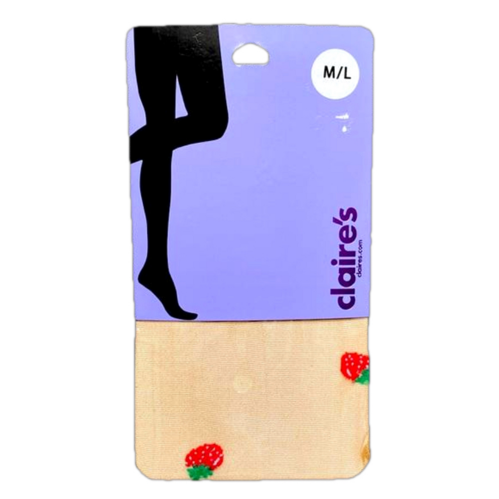 Icing Strawberries Footed Legging Tights - Size Medium/Large - NWT